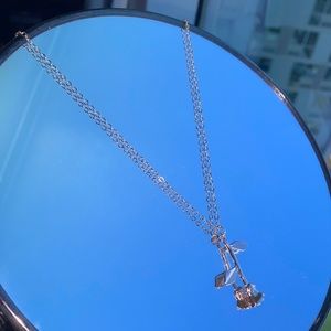 Rose Gold Drop Down Rose Necklace